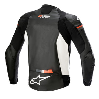 Alpinestars Gp Force Leather Airflo Jacket - Black/White/Red Fluro