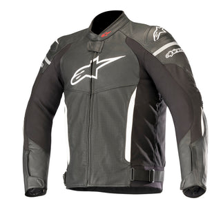 Alpinestars SPX Perforated Leather Motorcycle Jacket - Black/White