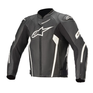 Alpinestars Faster V2 Airflow Leather Motorcycle Jacket - Black/White