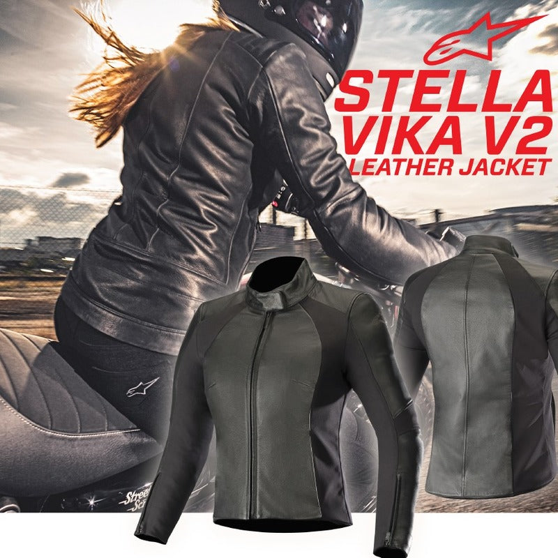 Alpinestars Vika v2 Women's Leather Motorcycle Jacket - Black