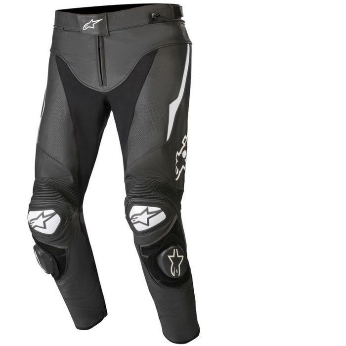 Alpinestars Track v2 Leather Pants - Black/White