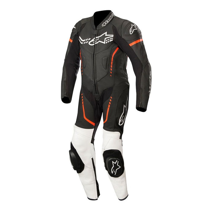 Alpinestars GP Plus Youth 1-Piece Motorcycle Leather Suit - Black/White/Fluro Red