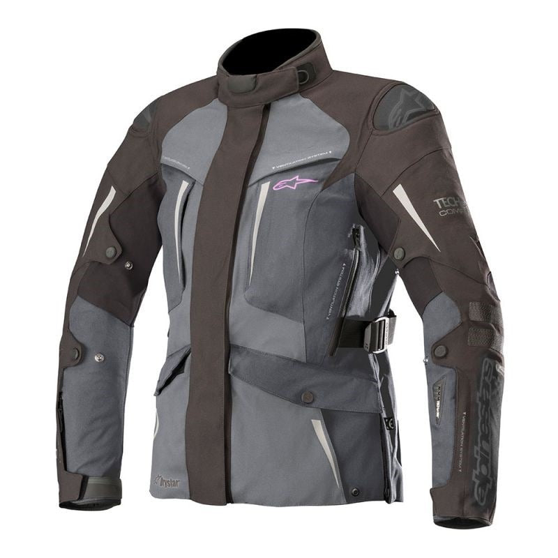 Alpinestars Stella Yaguara Drystar Tech-Air Compatible Motorcycle Jacket - Black/Grey Anthracite