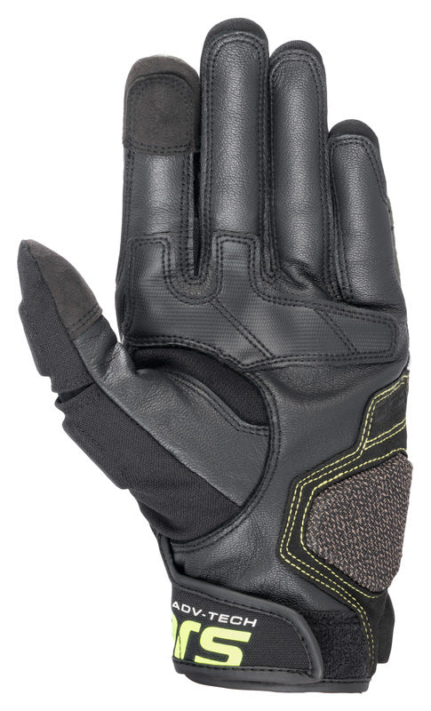 Alpinestars Halo Leather Gloves - Forest Green/Black Fluro Yellow