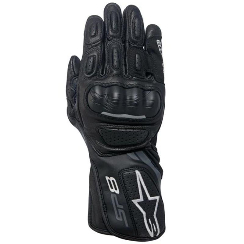 Alpinestars Stella SP-8 v2 Leather Motorcycle Gloves - Black/Grey
