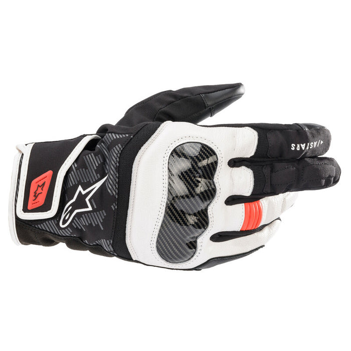 Alpinestars SMX Z Drystar Motorcycle Gloves - Black/White/Red Fluo