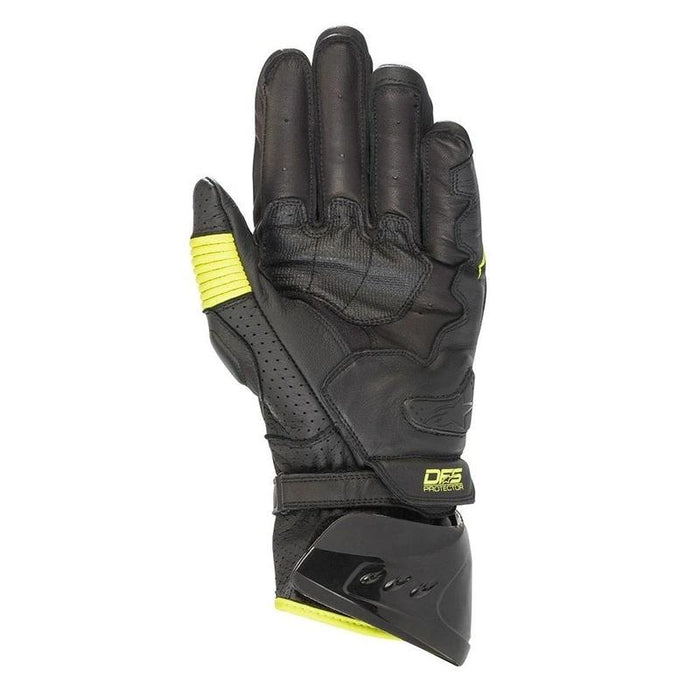 Alpinestars GP Pro R3 leather Motorcycle Gloves -Black/Fluro Yellow