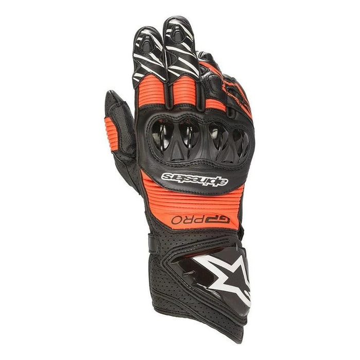 Alpinestars GP Pro R3 leather Motorcycle Gloves -Black/Fluro Red