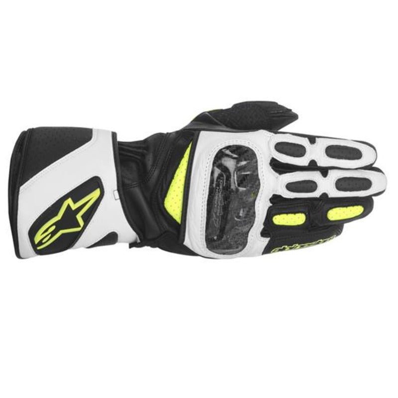 Alpinestars Gloves SP-2 Leather Black/White/Fluro Yellow - MotoHeaven