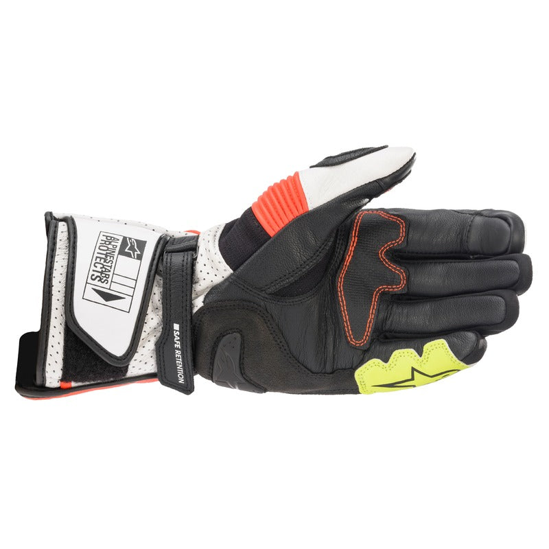 Alpinestars SP2 V3 Motorcycle Gloves - White/Black/Yellow/Red