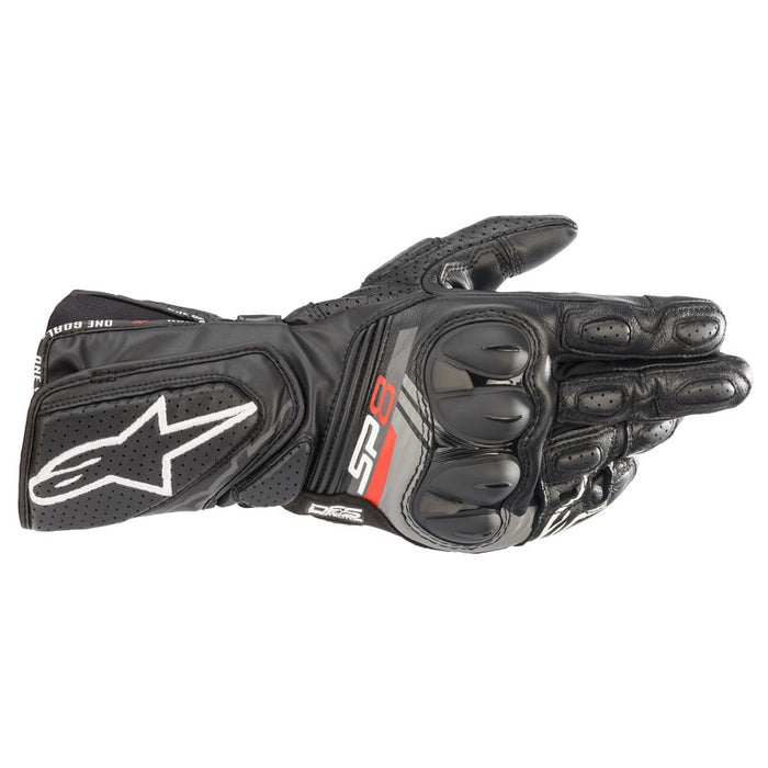 Alpinestars SP8 V3 Leather Motorcycle Gloves - Black