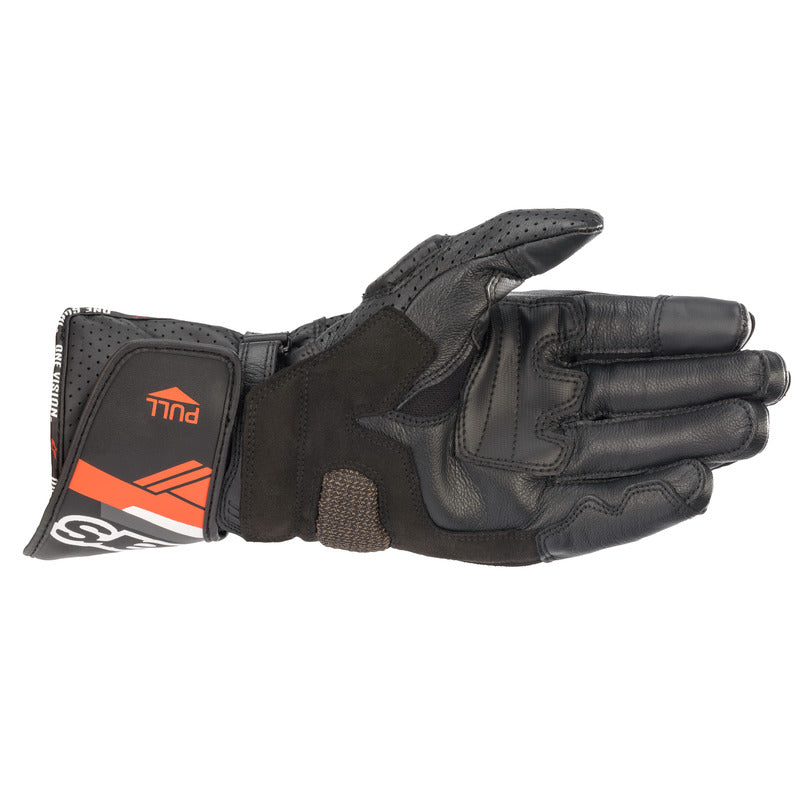 Alpinestars SP8 V3 Leather Motorcycle Gloves - Black/Red Fluro