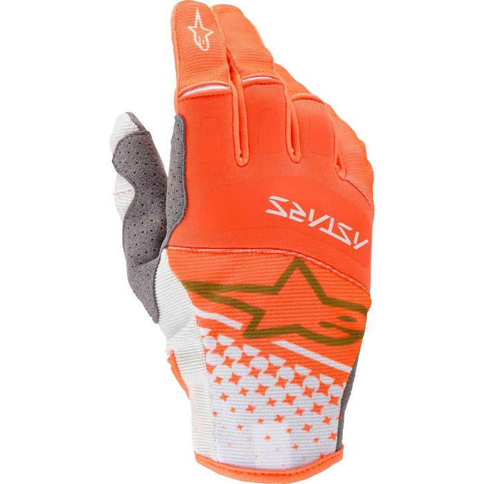 Alpinestars 2020 Techstar MX Gloves - White/Fluro Orange/Gold