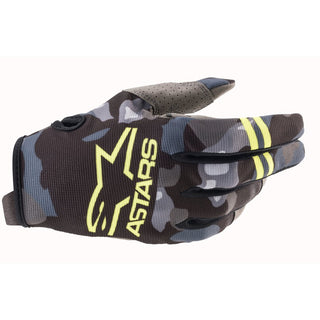 Alpinestars Radar MX Gloves - Camo/Yellow