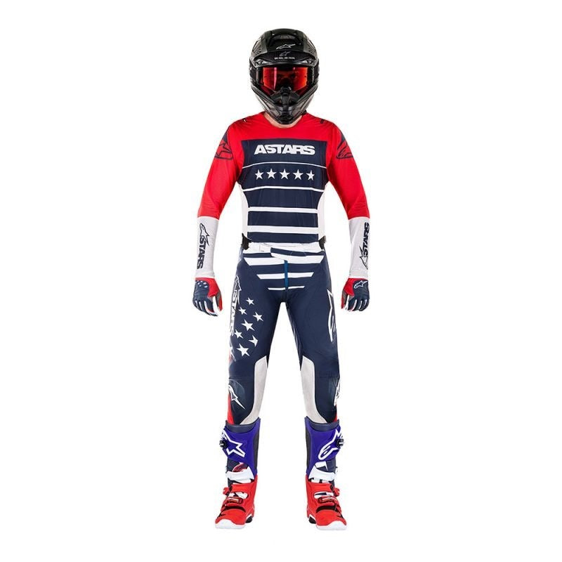 Alpinestars 2019 MX Supertech Union 18 Pants - Blue/Red/White - MotoHeaven