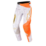 Alpinestars Techstar Factory Metal MX Pants - White/ Fluro-Orange/Gold