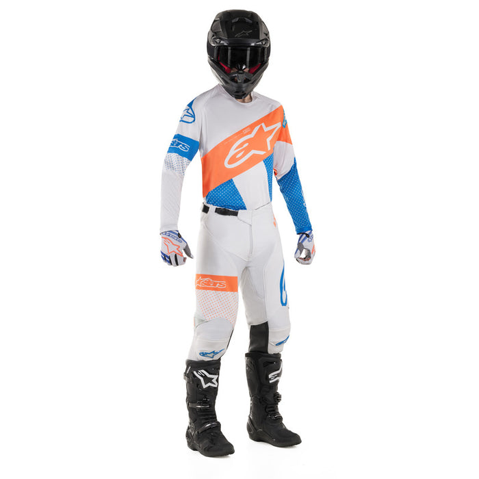 Alpinestars MX 2019 Racer Techstar Atomic Pants - Cool Grey/Mid Blue/Fluro Orange