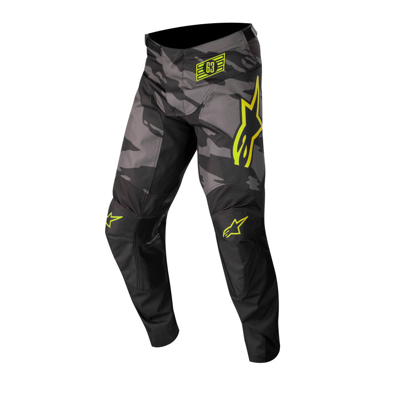 Alpinestars 2022 Youth Racer Tactical Pants -Black Grey Camo Yellow Fluo