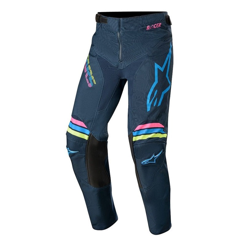 Alpinestars 2020 Racer Braap Youth MX Pants - Navy/Aqua/Fluro Pink