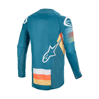 Alpinestars 2020 Techstar Venom Motocross Jersey - Petrol White Fluro Orange