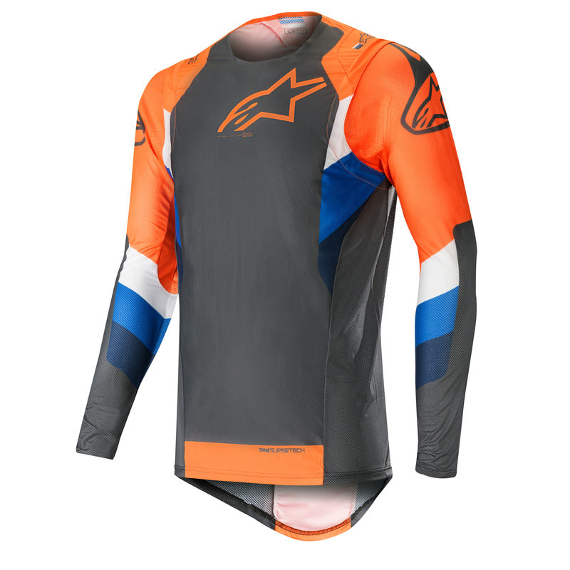 Alpinestars MX 2019 Supertech Motocross Jersey - Anthracite/Fluro/Orange - MotoHeaven