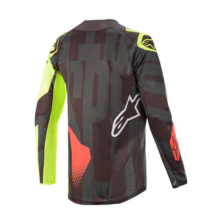 Alpinestars 2020 Techstar Factory Motocross Jersey - Black/Fluro Yellow/Fluro Red