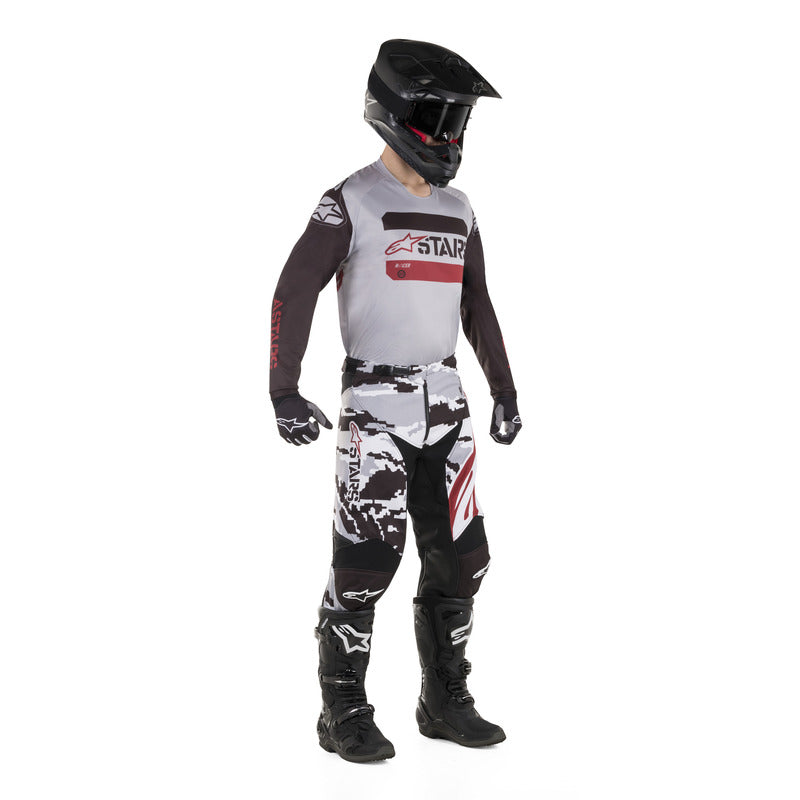 Alpinestars MX 2019 Racer Tactical Jersey - Black Grey/Camo Burgandy