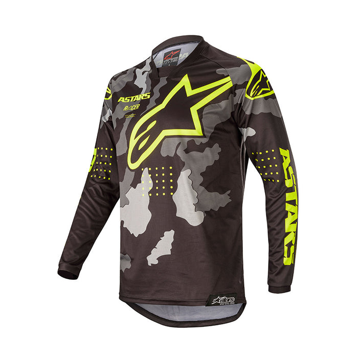 Alpinestars 2020 Racer Tectical Motocross Jersey - Black/Grey/Camo/ Fluro Yellow