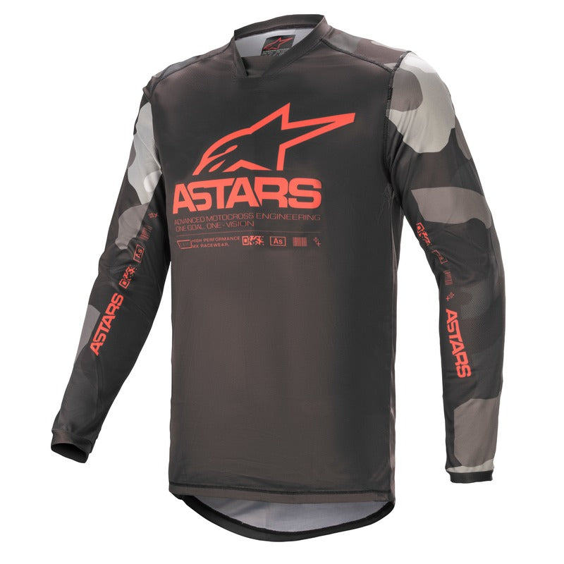 Alpinestars Racer Tactical Motorcycle Jersey - Camo/Red