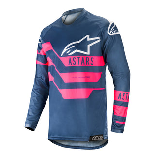 Alpinestars MX 2019 Racer Flagship Jersey - Indigo Dark/Navy/Fluro Pink