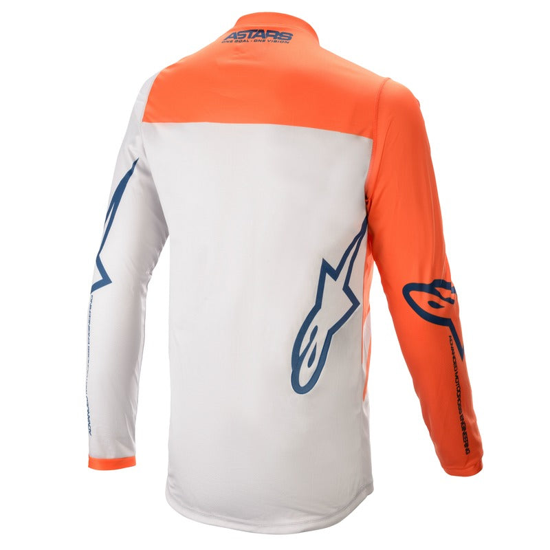 Alpinestars Racer Braap Motorcycle Jersey - Orange-/Gray/Blue
