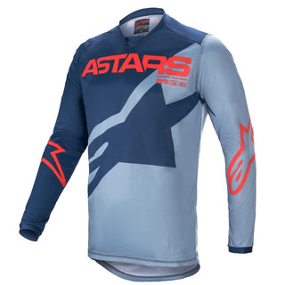Alpinestars Racer Braap Motorcycle Jersey - Blue/Light Blue/White