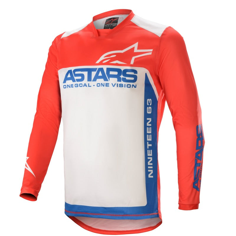 Alpinestars Racer Supermatic Motorcycle Jersey - Red/Blue/White