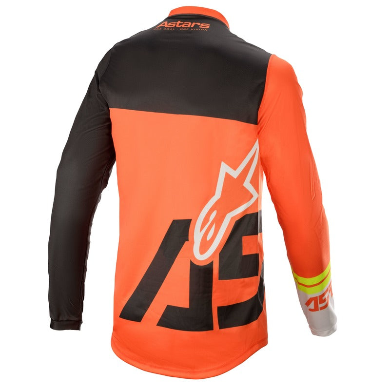 Alpinestars Racer Compass Motorcycle Jersey - Orange/Anthracite/White