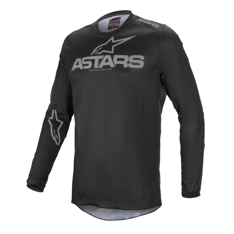 Alpinestars Fluid Graphite Motorcycle Jersey - Black/Grey