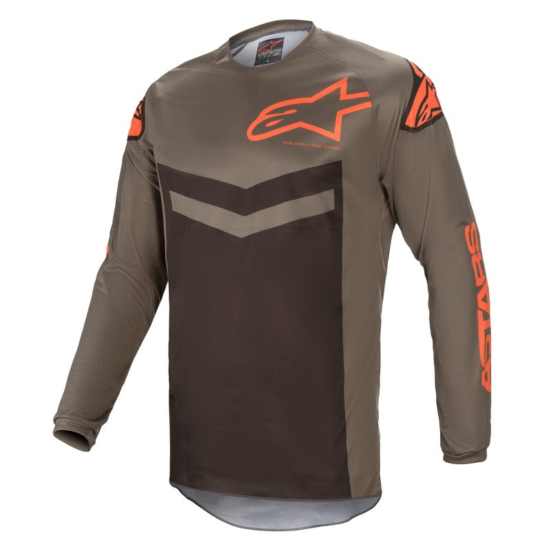 Alpinestars Fluid Speed Motorcycle Jersey - Grey/Orange
