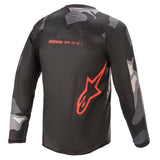 Alpinestars Racer Tactical Youth Motorcycle Jersey - Camo/Grey/Red