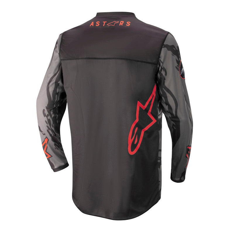 Alpinestars 2022 Youth Racer Tactical Jersey - Black/Grey Camo/Fluro Red
