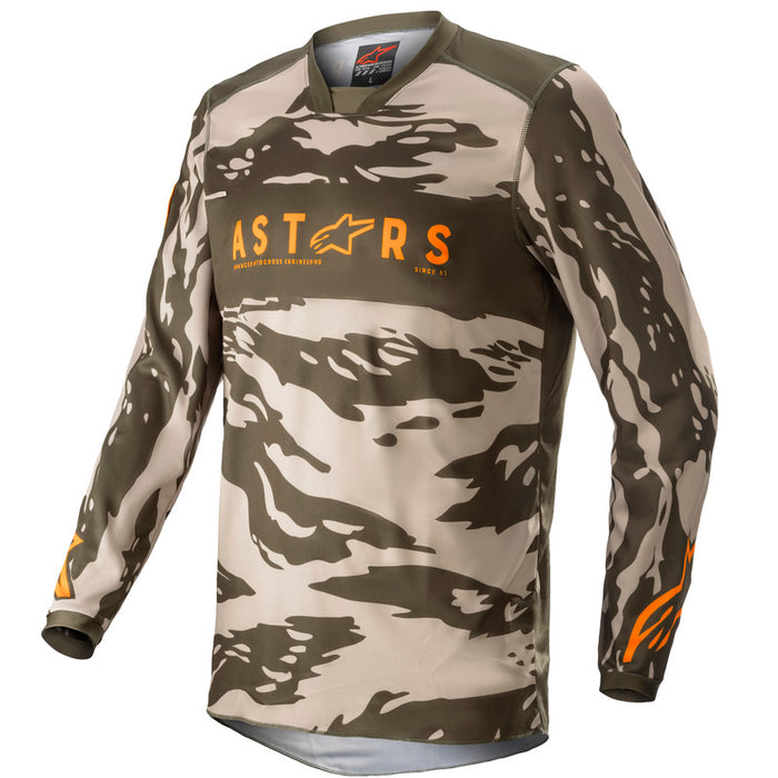 Alpinestars 2022 Youth Racer Tactical Jersey - Military Sand/Camo/Tangerine