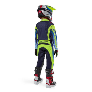 Alpinestars 2024 Youth Racer Hoen Jersey - Fluro Yellow Blue Night Navy