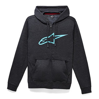 Alpinestars Ageless II Zip Casual Hoodie - Charcoal Heather/Turquoise