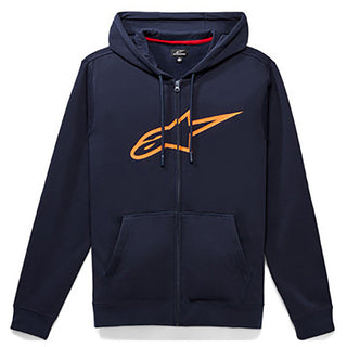 Alpinestars Ageless II Zip Fleece Casual Hoodie Jacket - Navy/Orange