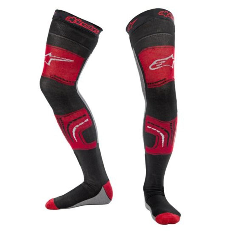 Alpinestars MX Motocross Knee Brace Socks - Red/Black/Grey