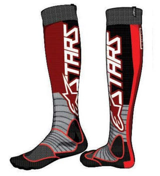 Alpinestars Mx Pro Dirt Bike Long Motocross Socks - Burgundy Black