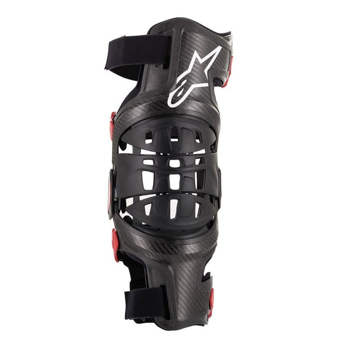 Alpinestars Bionic 10 Carbon Motorcycle Knee Brace - Left - Black/Red