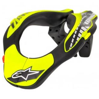 Alpinestars Youth Motocross Offroad Neck Protector - Black/Fluro Yellow