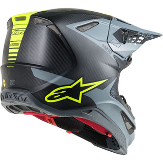 Alpinestars Super tech S-M10 Carbon Black/Grey/Fluro Yellow Helmet ECE 22.05 - MotoHeaven