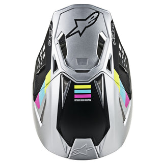 Alpinestars MX 2019 S-M8 Contact Motocross Helmet - Silver/Black - MotoHeaven