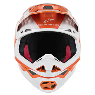 Alpinestars Supertech SM8 Contact Motorcycle Helmet - Orange/White/Grey