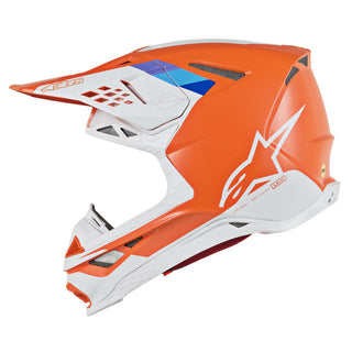 Alpinestars Supertech SM8 Contact Motorcycle Helmet - Orange/White/Grey